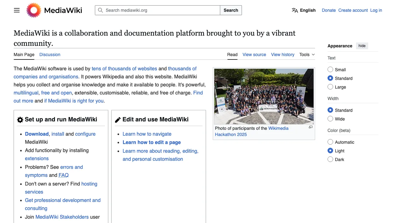 MediaWiki main image