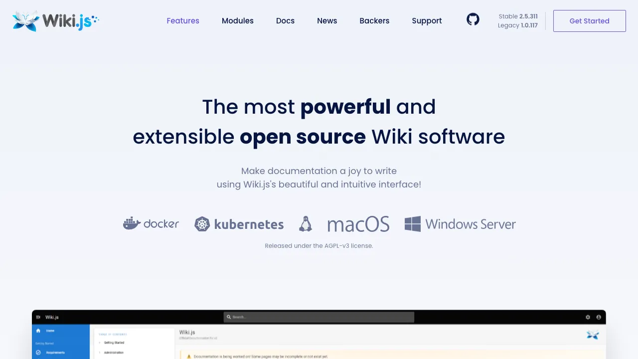 Wiki.js main image